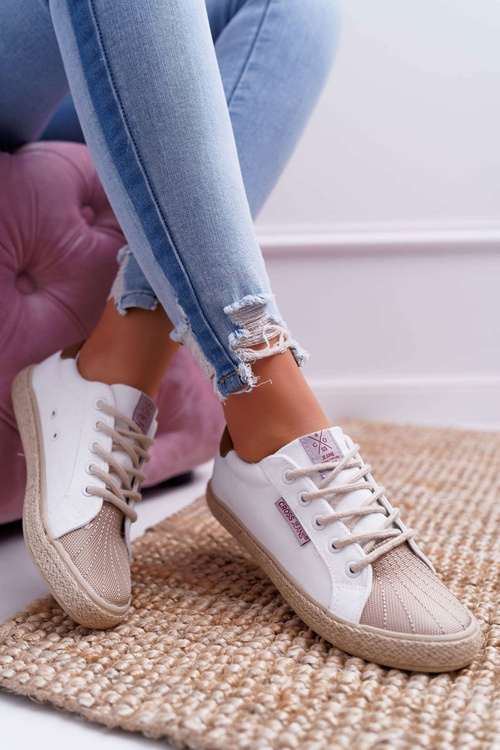 Nízké Dámské Tenisky Cross Jeans Bílé DD2R4095