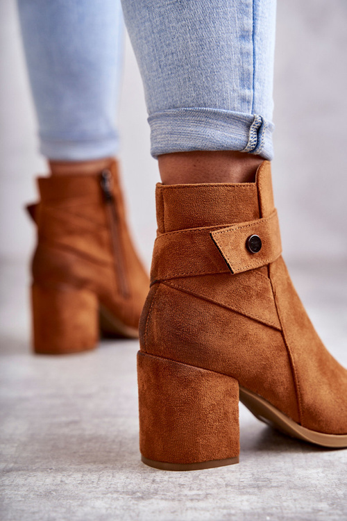 Dámske semišové topánky LA.FI 260041C-SU CAMEL