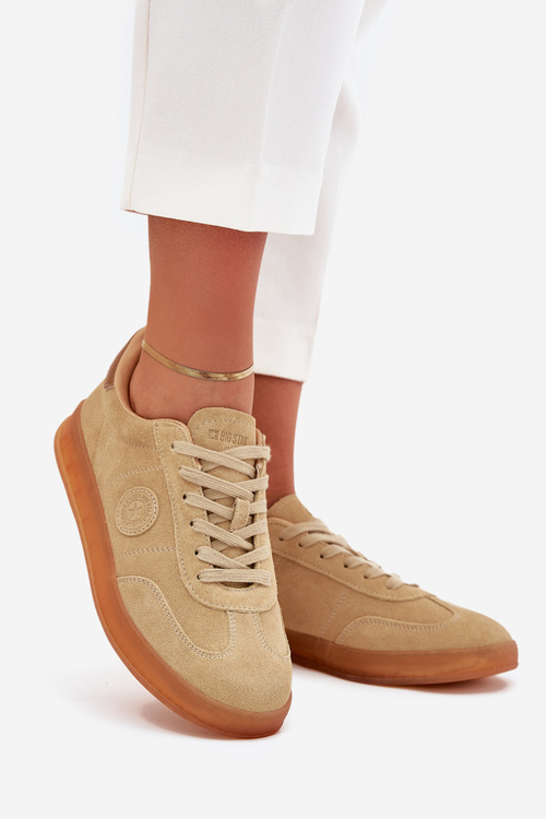 Dámské Semišové Sneakers Big Star RR274849 HI-POLY SYSTEM Béžové