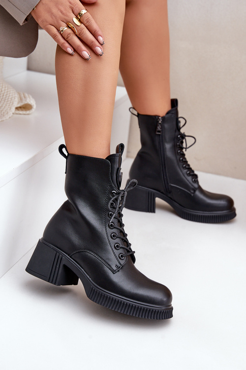 Zateplené Dámske Čižmy Z Prírodnej Kože Čierne Vinceza 66671