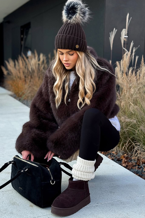 Nízké sněhule na platformě Big Star OO274A101 čokoládové