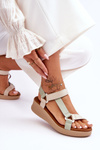 Kožené sandále Maciejka L5186-09 Green-Beige