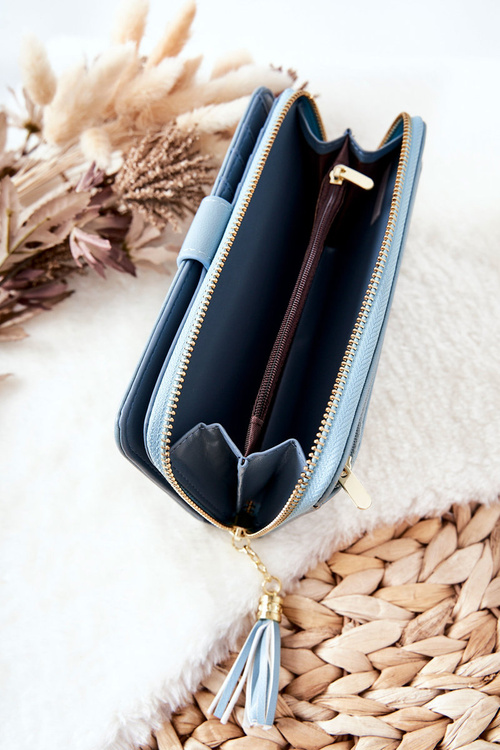 Velká Dámská Peněženka S Extra Peněženkami Modré