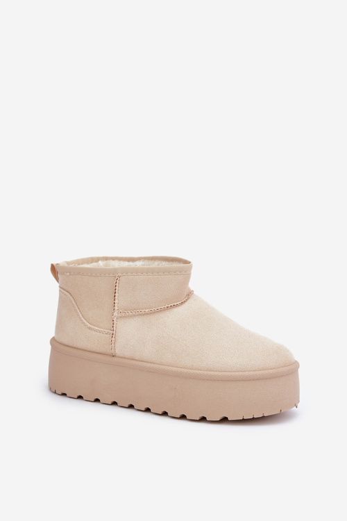 Dámské Sněhové Boty Na Platformě Světle Béžové Ninala