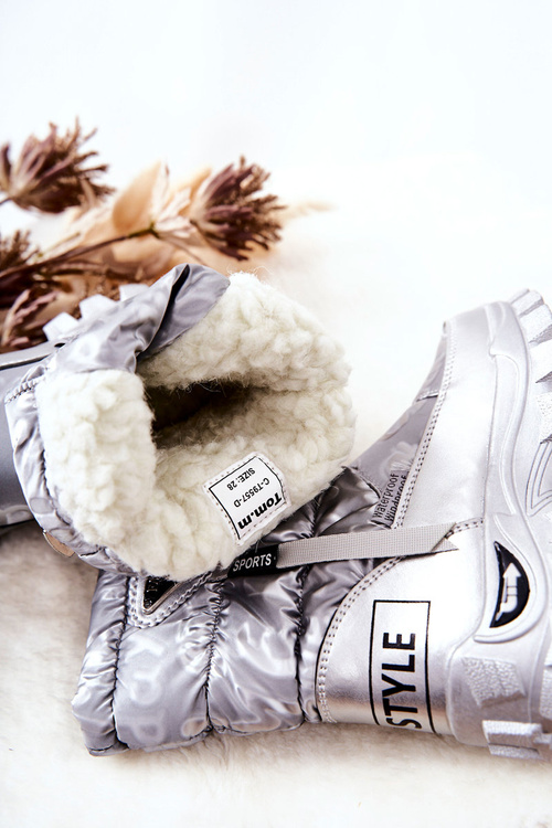 Detské izolované snehové topánky pre Silver Cleome Zipper