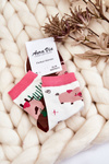 Dámské Legrační ponožky Mismatch Hnědá a bílá prasata