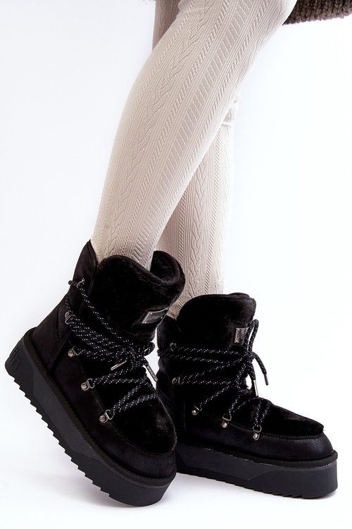 Vegan Boty na platformě vodotěsné DFranklin DFSH371008 Černé