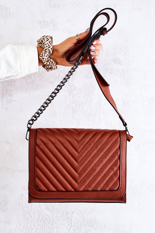Prešívaná taška na hariette Brown Messenger
