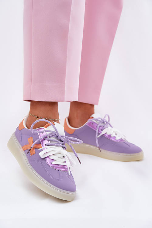 Nízke Dámske Športové Topánky Fialové Zelevelis