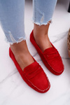 Dámské Semišové Mokasíny červené Bolero
