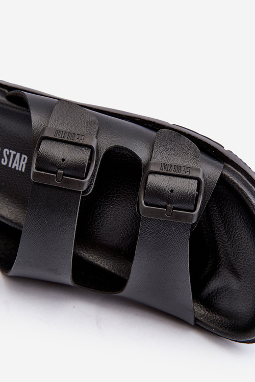 Lehké pánské sandály s přezkami Big Star NN174597 Černé