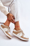 Dámska klasická dvojosúvacia športová topánka Jella White-Beige