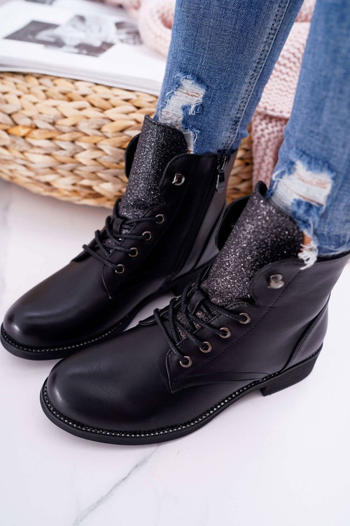 Dámské Kotníkové Boty černé Flumen