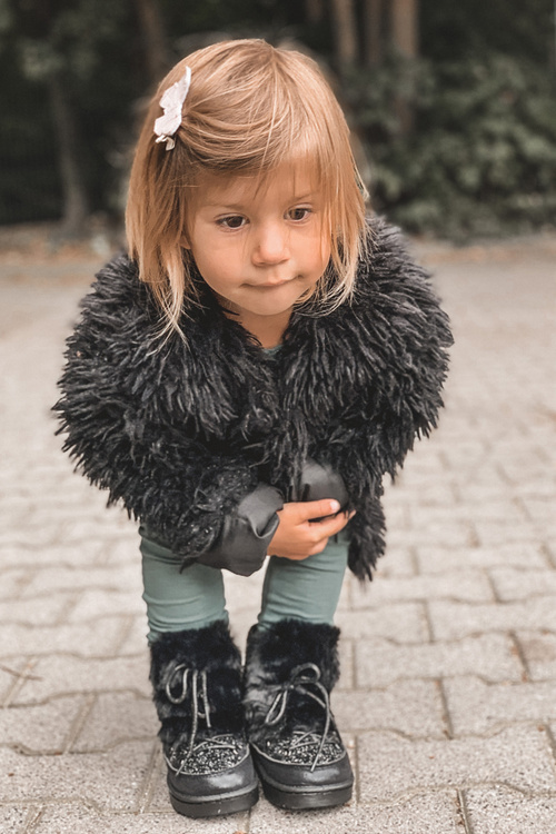 Dětské Sněhule s Kožešinou Černé Minnie Mouse