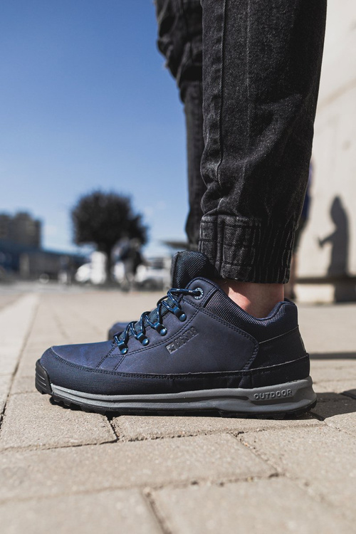 Trekking mládežnícke topánky veľká hviezda High Outdoor Navy Blue EE274817