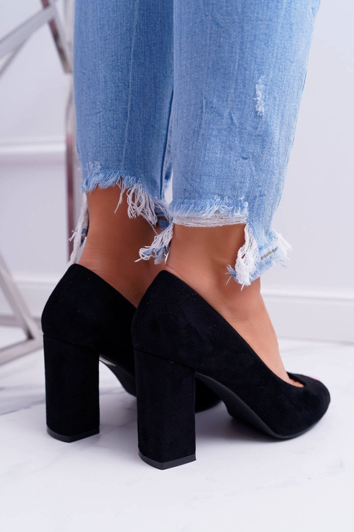 Dámské Lodičky Sergio Leone Peep Toe PB133 Černé Fani