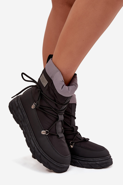 Dámské zimní boty na zip Lee Cooper LCJ-25-44-3930 Černé