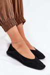 Zamszové Dámske Baleríny Big Star RR274080 Čierne