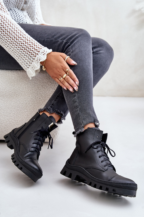 Zazoo 2831 Dámske Topánky Z Prírodnej Kože Čierne