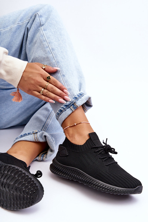 Dámské sportovní materiálové boty na zip černé Zauna