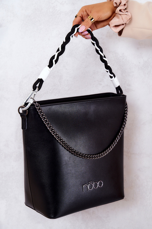 Klasická kožená kabelka Nobo M1280-C020 Černá