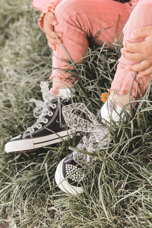 Dětské Tenisky Se Zirkony Černé Smile