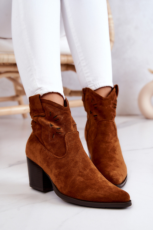 Camel Devon Cowboy Boots Suede topánky