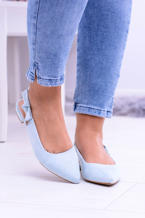 Dámská světle modrá balerína ve Spitzu