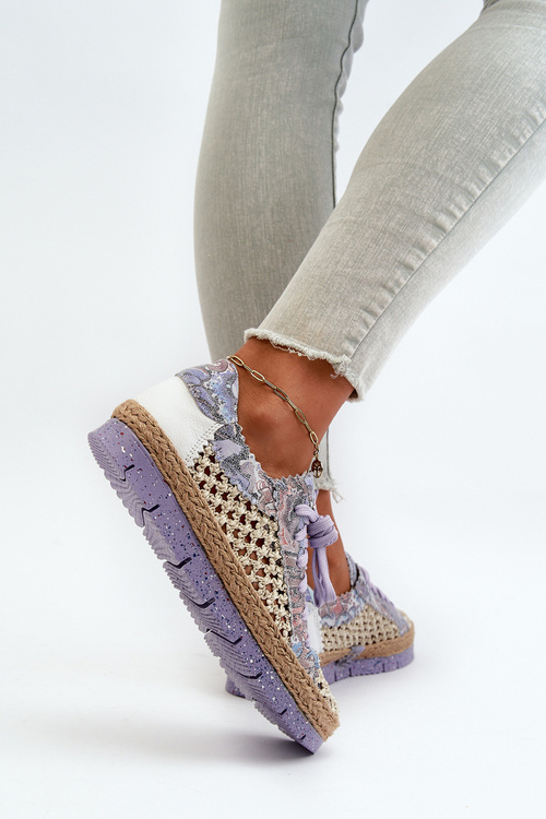 Dámské kožené polobotky Maciejka 05897-05 Fialové