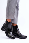 Kožené topánky zvieracie topánky Jodhpur. Čierny vzor Daina