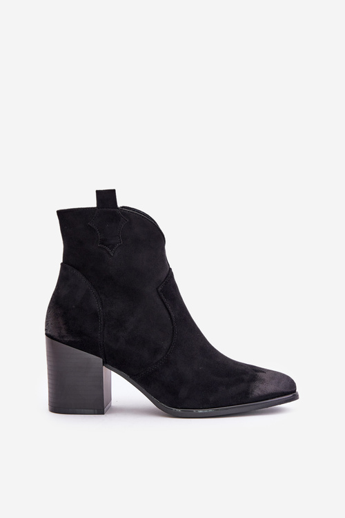 Ženské semišné izolované čierne topánky Wenche