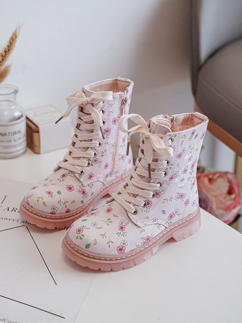 Dětské zateplené boty na zip Růžové Dolida