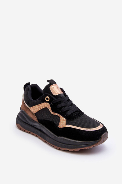 Modní Kožené Sportovní Boty Dámské Černé Calarene