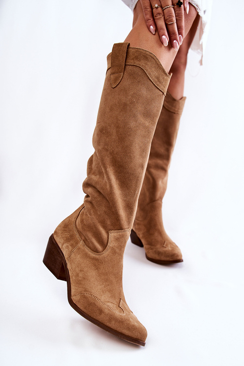 Dámské boty na vysokém podpatku Lewski Shoes 3235 Béžove