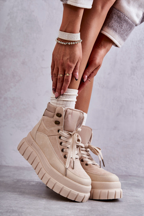 Pohodlné topánky na platforme Sanchio Beige