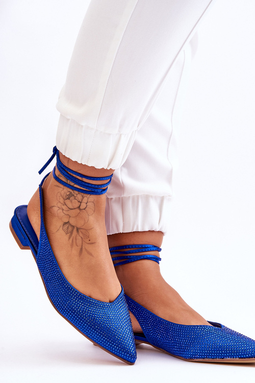 Blackle balené baleríny s modrými kamienkami Mavis