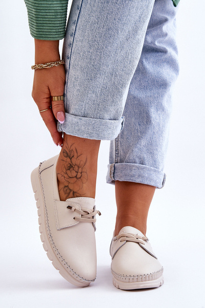 Nazouváky z kůže Béžové Archie