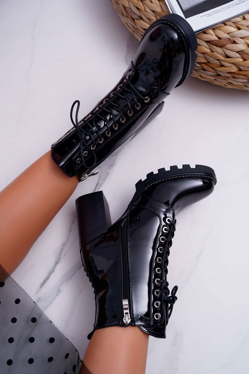 Dámské Kotníkové Boty Na Podpatku Černé Insist