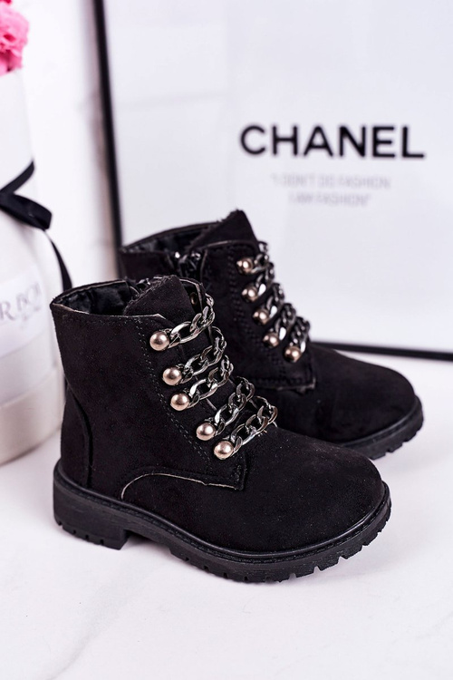 Izolované pasce pre deti ekologické semišové reťaz Black & Roll