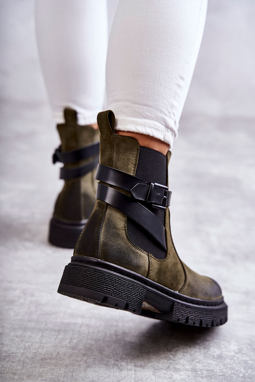 Ženské izolované topánky so zeleným pásom Jose