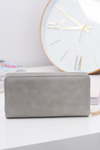 Women's Gray Big Wallet with a Tassel Keychain
