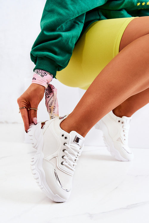 Tenisky na platforme White Sallie