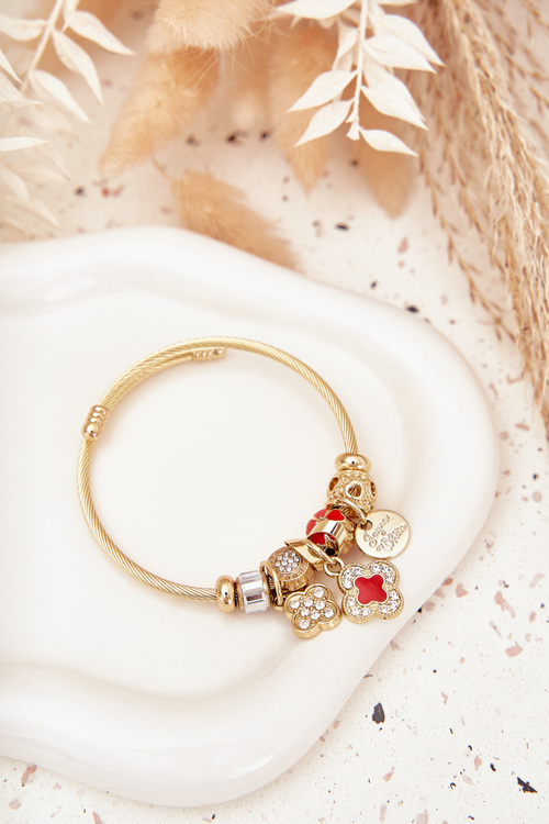 Dámský Náramek Charms Růžový Stříbrný Mouse