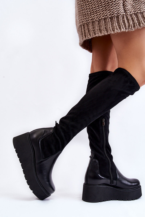 Dámské boty na klínku Laura Messi 2502 Černá