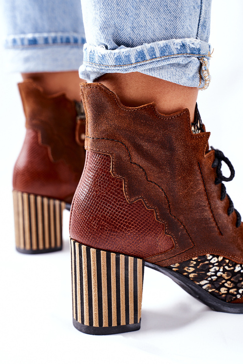 Dámské Boty Maciejka Kožené Hnědé 03190-02