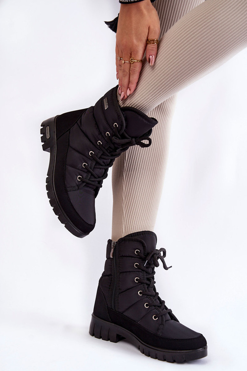 Dámské zateplené sněhule Progress PROGJ-21-14 Černé