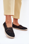 Krajkové Espadrilky Dámské Černé Adelira