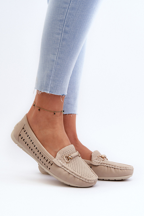 Dámske čierne čipkované mokasíny Rasirna