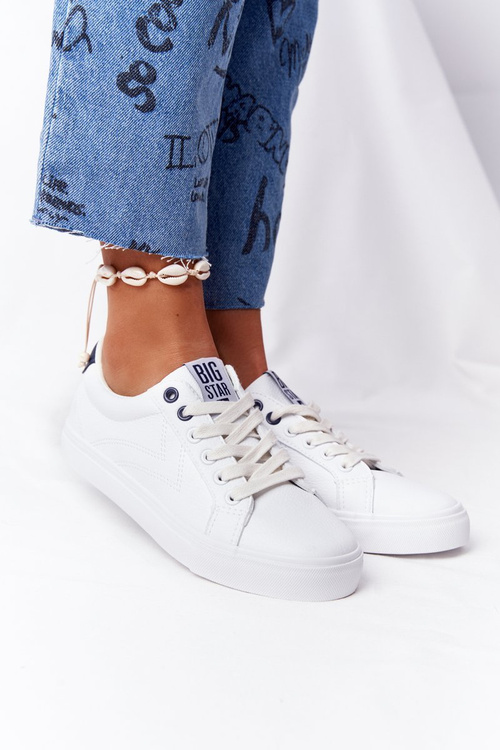 Dámské Kožené Tenisky BIG STAR BB274211 Bile Modre