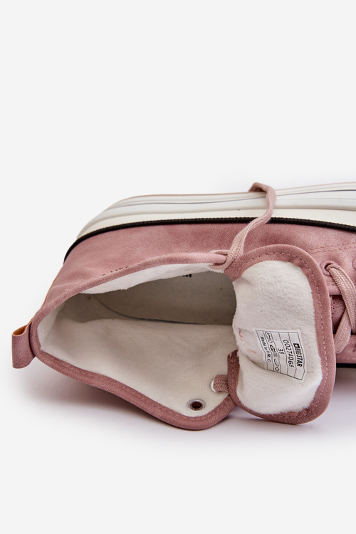 Zateplené Dámske Tenisky Na Platforme Eko Koža Big Star OO274068 Ružové